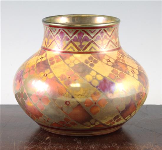 William Mycock for Pilkington. A Royal Lancastrian lustreware vase, c.1925, 15cm